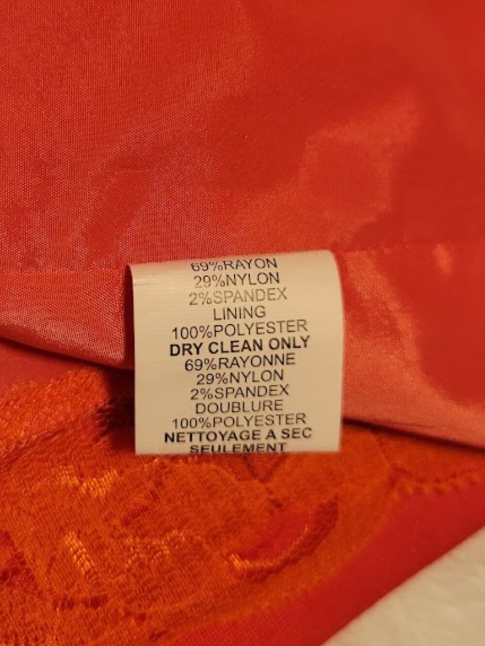 Trina Turk Orange Side Slit Pencil Skirt Lined Size 10 - Picture 8 of 9